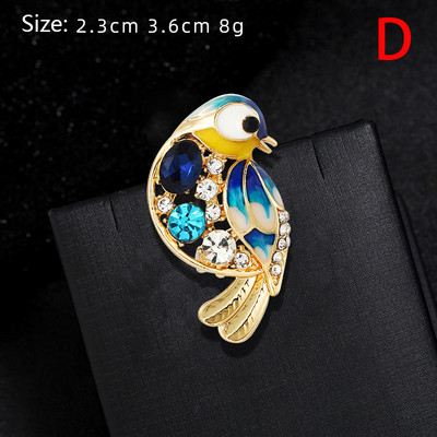 Νέα γυναικεία μόδα στρας σμάλτο πτηνό καρφίτσα Χαριτωμένο ιπτάμενο ζωάκι καρφίτσα κασκόλ πόρπη Φόρεμα παλτό καρφίτσες πέτο Δώρο