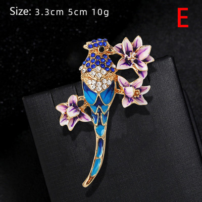 Νέα γυναικεία μόδα στρας σμάλτο πτηνό καρφίτσα Χαριτωμένο ιπτάμενο ζωάκι καρφίτσα κασκόλ πόρπη Φόρεμα παλτό καρφίτσες πέτο Δώρο