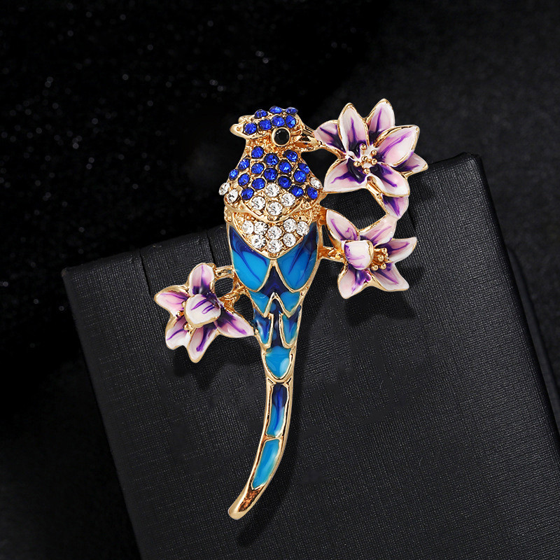 Νέα γυναικεία μόδα στρας σμάλτο πτηνό καρφίτσα Χαριτωμένο ιπτάμενο ζωάκι καρφίτσα κασκόλ πόρπη Φόρεμα παλτό καρφίτσες πέτο Δώρο