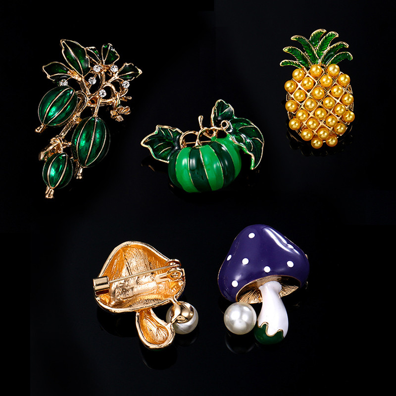 Novi modni biserni broševi za žene Emajl Trešnja Voće Bedž Vjenčanja Ležerni party Broševi Igle Darovi Nakit Darovi