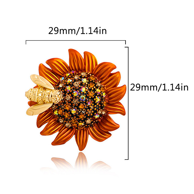 Κομψές καρφίτσες Bee Sunflower για γυναίκες Καρφίτσα από σμάλτο μαργαρίτα Γλυκό κασκόλ γιακά κλιπ Κοσμήματα Ρούχα Καρφίτσες καρφίτσα Αξεσουάρ δώρου