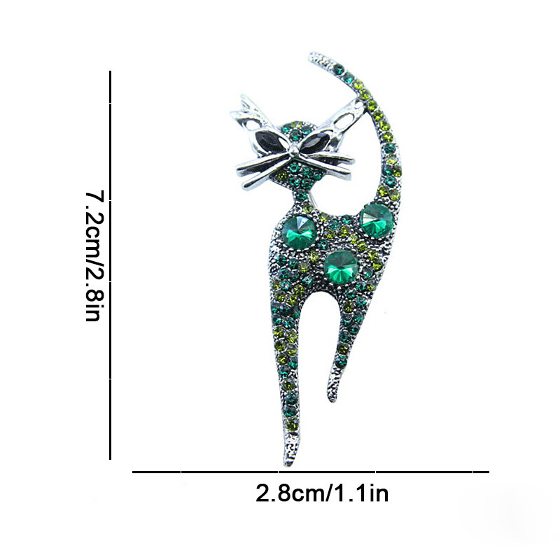 Kalnų krištolinis kačių sagės Moterims Mados Blizgantys krištoliniai gyvūnai Sagės Smeigtukai Korsažas Drabužiai Paltai Aksesuarai Papuošalai Dovanos
