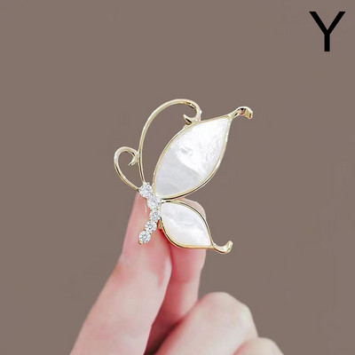 Брошки с перли и кристали за жени Модна игла Брошка Аксесоари за дрехи Роза Пеперуда Метални игли Бижута Сватбени подаръци