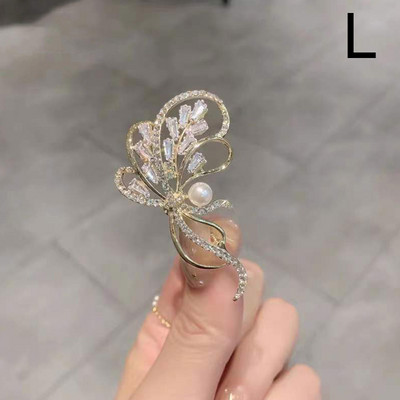 Брошки с перли и кристали за жени Модна игла Брошка Аксесоари за дрехи Роза Пеперуда Метални игли Бижута Сватбени подаръци