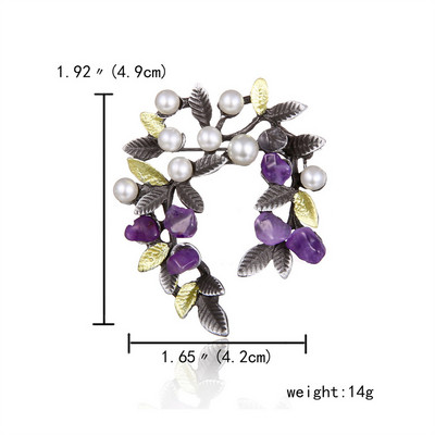 Rinhoo Vintage Ζωγραφική με σμάλτο καρφίτσες με φύλλα σφενδάμου Καρφίτσες για γυναίκες κορίτσια Εξαιρετικά κοσμήματα μόδας με φύλλα σφενδάμου από στρας