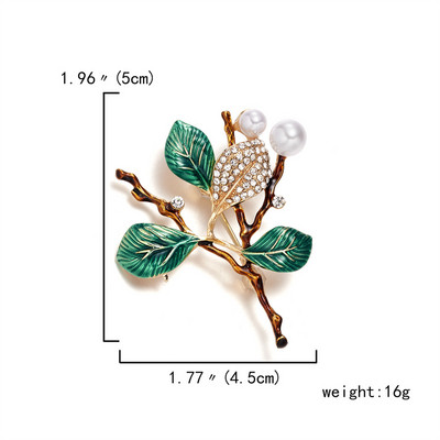 Rinhoo Vintage Ζωγραφική με σμάλτο καρφίτσες με φύλλα σφενδάμου Καρφίτσες για γυναίκες κορίτσια Εξαιρετικά κοσμήματα μόδας με φύλλα σφενδάμου από στρας