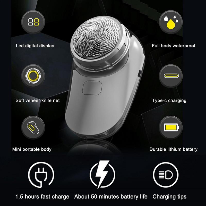 Μίνι ηλεκτρική ξυριστική μηχανή αντιολισθητική αδιάβροχη ξυριστική μηχανή υψηλής ταχύτητας για άνδρες Πολυλειτουργική φορητή μίνι ηλεκτρική άνετη ξυριστική μηχανή 1 τμχ