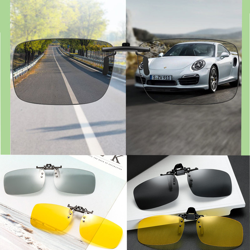 Ochelari de șofer de siguranță pe timp de noapte pentru mașini Ochelari de soare cu clips Ochelari de vedere pe timp de noapte pentru bărbați și femei Ochelari anti-orbire pentru șofer Ochelari de soare