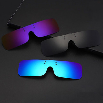 Поляризирани слънчеви очила с щипка Мъже Жени Очила за нощно виждане за шофиране Квадратни UV400 Колоездене Слънчеви очила с щипка за риболовни очила