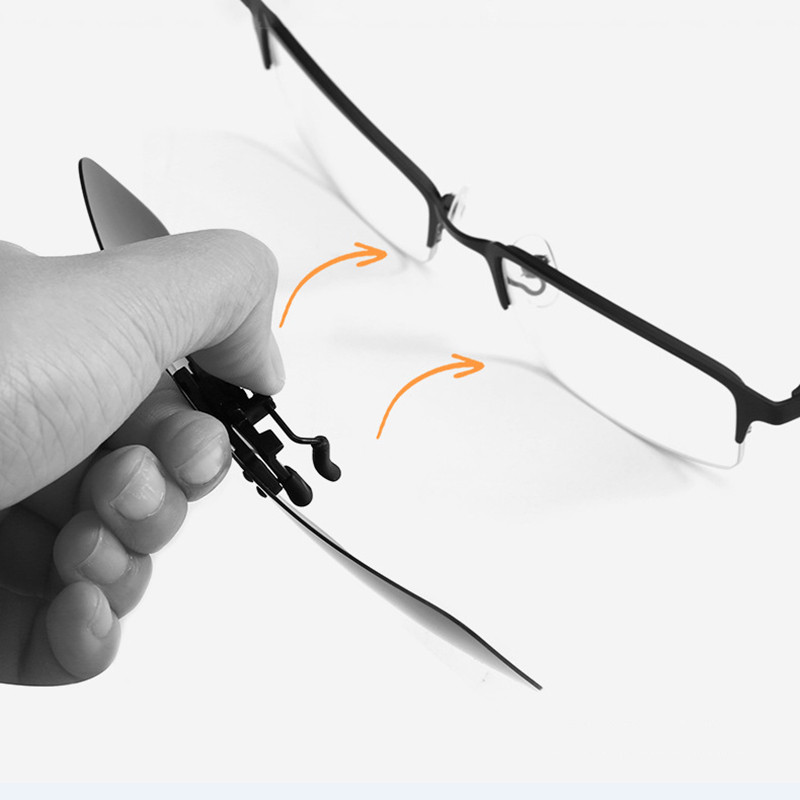 Polarized Clip σε γυαλιά ηλίου ανδρικά γυναικεία οδήγηση γυαλιά νυχτερινής όρασης Square UV400 Cycling Fishing Glasses Clip γυαλιά ηλίου