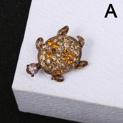 Rhinestone Merikilpkonna pross Nõelad Kristallkilpkonna pross Loomade prossid Naistele Lapsed Rõivad Aksessuaarid Peo võlu Kingitused