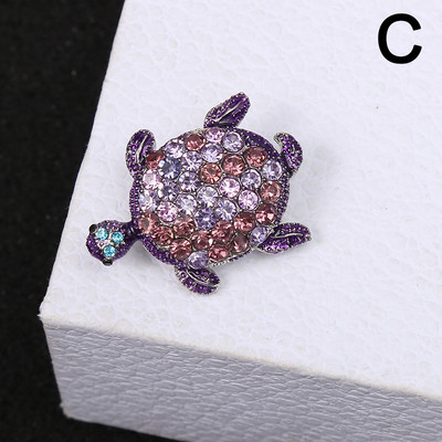 Rhinestone Merikilpkonna pross Nõelad Kristallkilpkonna pross Loomade prossid Naistele Lapsed Rõivad Aksessuaarid Peo võlu Kingitused