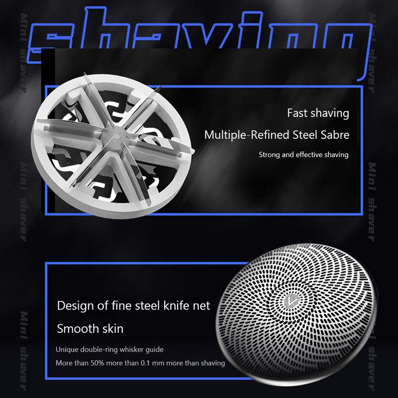 Φορητή ανδρική ξυριστική μηχανή αδιάβροχη κουρευτική μηχανή Επαναφορτιζόμενα ηλεκτρικά εργαλεία ξυρίσματος υγρά και στεγνά για ταξίδια