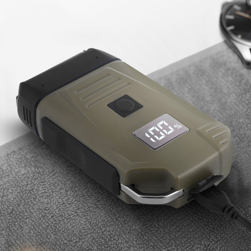 Ξυριστική μηχανή προσώπου για άντρες Ισχυρό μηχάνημα ξυρίσματος για φαλακρό κεφάλι Επαγγελματικό εργαλείο οθόνης LCD φόρτισης USB