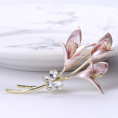 Καρφίτσες Crystal Pearl Flower για Γυναικείες Μόδα κυβικά Zirconia Butterfly Rose Tulip Plant Pin Brooch Αξεσουάρ γάμου Δώρο