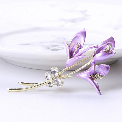 Καρφίτσες Crystal Pearl Flower για Γυναικείες Μόδα κυβικά Zirconia Butterfly Rose Tulip Plant Pin Brooch Αξεσουάρ γάμου Δώρο