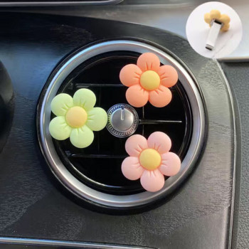 Car Cute Flower Aromatherapy Διακόσμηση Air Conditioner Outlet Perfume Clip Cartoon Flora Decor Στολίδι αποσμητικό χώρου εσωτερικού χώρου
