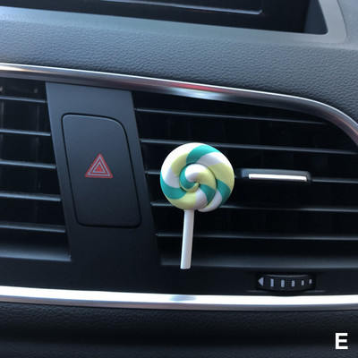 Simulatsioon Rainbow Lollipop auto parfüüm õhuvärskendaja vaik plastik värviline pulgakomm mudel armas autotarvikud interjöör naine