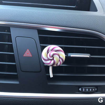 Simulatsioon Rainbow Lollipop auto parfüüm õhuvärskendaja vaik plastik värviline pulgakomm mudel armas autotarvikud interjöör naine