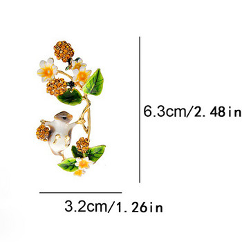 Νέες καρφίτσες Squirrel Raspberries για Γυναικείες Αστείες χαριτωμένα ζωάκια μεταλλική καρφίτσα λουλούδι κασκόλ Κλιπ αξεσουάρ Δώρο ρούχων