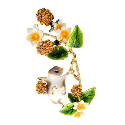 Uued Orava vaarikad prossid naistele Naljakad armsad loomakesed metallist nõelaga lillelised salliklambrid Aksessuaarid riided kingitus