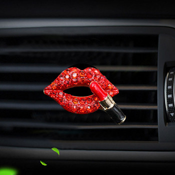 Έξοδος αέρα αυτοκινήτου Κλιπ αρωματοθεραπείας Κλιπ άρωμα Diamond Red Lips Clips Άρωμα Κλιπ αποσμητικό αέρα Auto Εσωτερικά αξεσουάρ