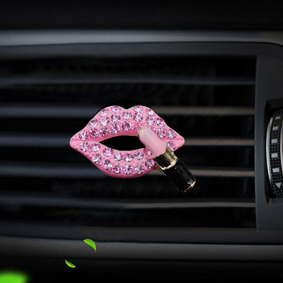 Car Air Outlet aromaterápiás klip parfüm klip Diamond Red Lips klipek parfüm légfrissítő klip Auto belső kiegészítők