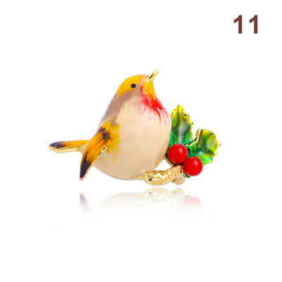 Mitmevärvilised linnud prossi nööpnõelad emailiga loomad naiste prossid kivist ehted sall ülikond märgid uusaasta jõulukink