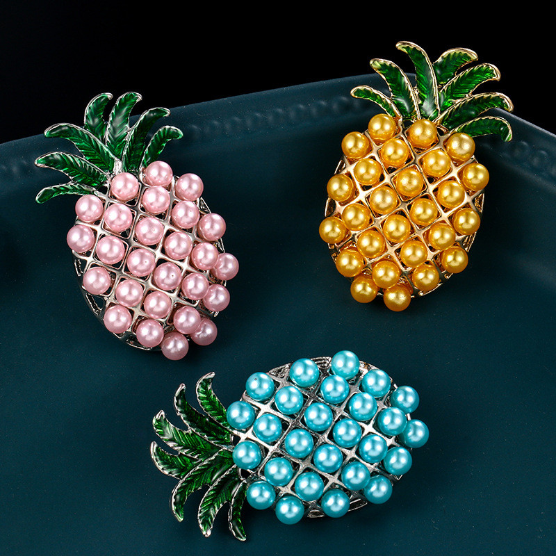 Σμάλτο Φράουλα Καρφίτσες Φρούτα Χαριτωμένο Λουλούδι Κεράσι Ανανάς Κορίτσι Καρφίτσα Μεταξωτό Κασκόλ Πόρπη Ρούχα Αξεσουάρ Τσάντα Καπέλου DIY