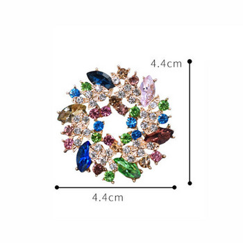 Нови кристални кристали Брошки с цветя Игли Дамски дрехи Шал Катарама Аксесоари за дрехи Модни бижута Подаръци 2021 Ново