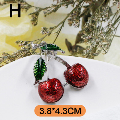 Creative Red Romegranate Καρφίτσες Καρφίτσα Πέτο Badge Fruit Plant Cherry σμάλτο καρφίτσες για γυναικεία παλτό αξεσουάρ Νέα δώρα