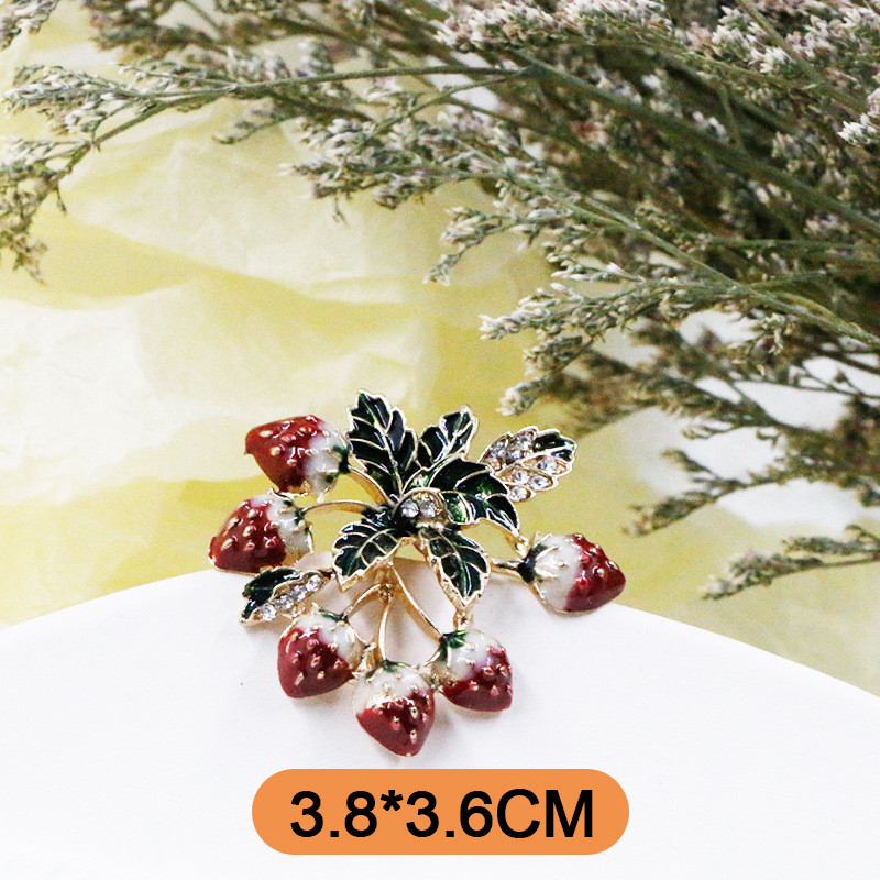 Creative Red Romegranate Καρφίτσες Καρφίτσα Πέτο Badge Fruit Plant Cherry σμάλτο καρφίτσες για γυναικεία παλτό αξεσουάρ Νέα δώρα