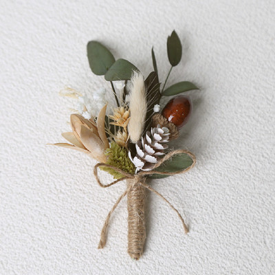 Uus kuivatatud lillebukett Boutonnieres prossid Pulmad peiupoisid nööpaugud korsaat pruutneitsi lilled sünnipäevakoogi lauakaunistus