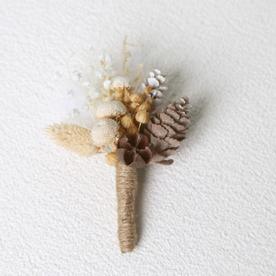 Uus kuivatatud lillebukett Boutonnieres prossid Pulmad peiupoisid nööpaugud korsaat pruutneitsi lilled sünnipäevakoogi lauakaunistus