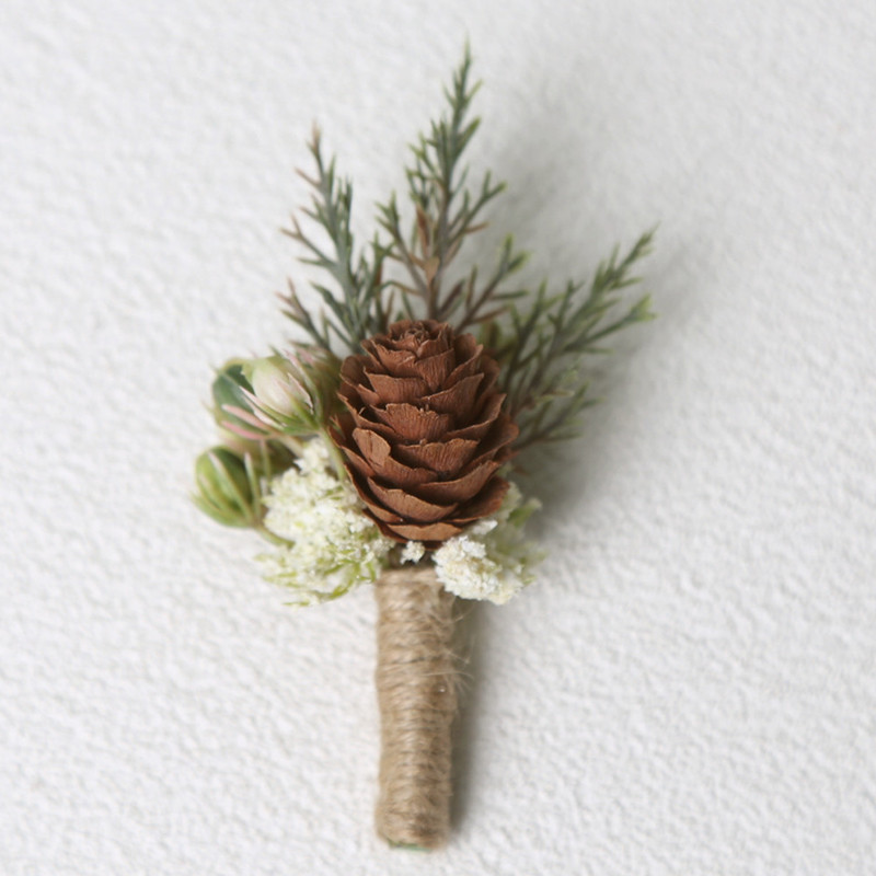 Uus kuivatatud lillebukett Boutonnieres prossid Pulmad peiupoisid nööpaugud korsaat pruutneitsi lilled sünnipäevakoogi lauakaunistus