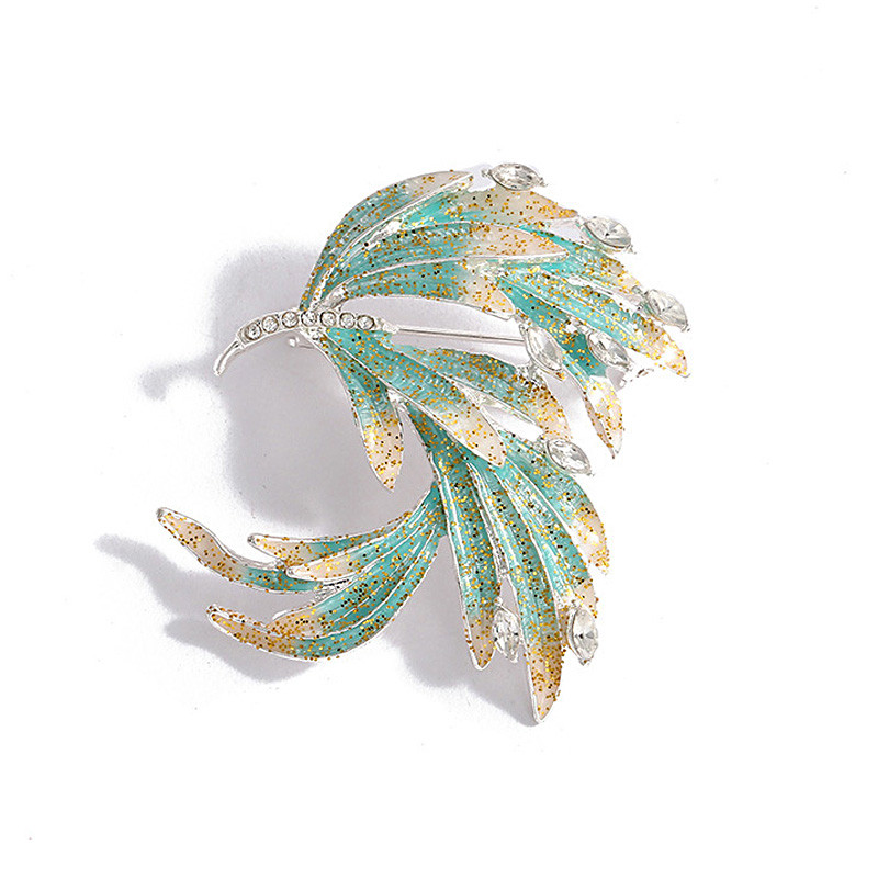 Elegantni kristalno slatki broševi od perja za muškarce Žene Luksuzni emajlirani broš od kamenčića Haljine Bedževi Odjevni dodaci