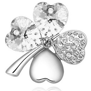 nauja Hotsales gamykla Didmeninė prekyba Aukso spalvos Austrijos krištoliniai keturių lapų dobilai Sagės moteriški aksesuarai madingi papuošalai 9554