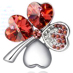 nauja Hotsales gamykla Didmeninė prekyba Aukso spalvos Austrijos krištoliniai keturių lapų dobilai Sagės moteriški aksesuarai madingi papuošalai 9554