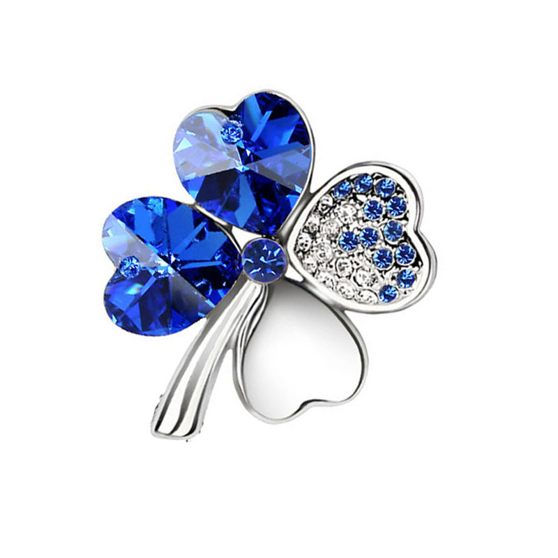 nauja Hotsales gamykla Didmeninė prekyba Aukso spalvos Austrijos krištoliniai keturių lapų dobilai Sagės moteriški aksesuarai madingi papuošalai 9554