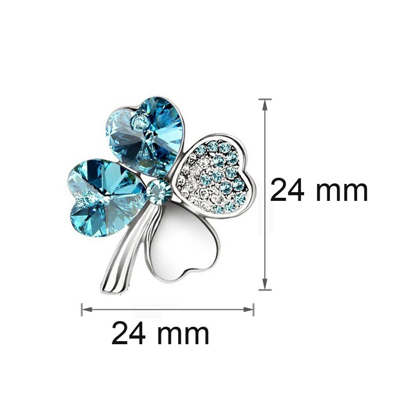 nauja Hotsales gamykla Didmeninė prekyba Aukso spalvos Austrijos krištoliniai keturių lapų dobilai Sagės moteriški aksesuarai madingi papuošalai 9554