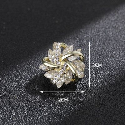 Novi biserni dijamant, sjajni šal, broš s kopčom za žene Trendy, elegantan broš s bambusovim cvijetom, igle za revere, vjenčani darovi