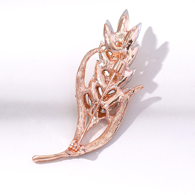 Novi broš od kristalnog pšeničnog klasja za žene, muškarce, vjenčanja, cvjetni ovratnik, igle, modni šal, kopča, nakit za zabave