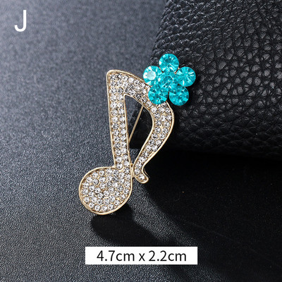 Broševi u obliku modnih nota Metalna igla za revere sa dijamantima Žene Muškarci Šal Kopča Odijelo Pulover Broš Dodaci za vjenčanicu