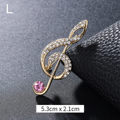 Broševi u obliku modnih nota Metalna igla za revere sa dijamantima Žene Muškarci Šal Kopča Odijelo Pulover Broš Dodaci za vjenčanicu