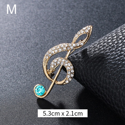 Broševi u obliku modnih nota Metalna igla za revere sa dijamantima Žene Muškarci Šal Kopča Odijelo Pulover Broš Dodaci za vjenčanicu