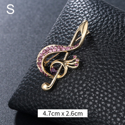 Broševi u obliku modnih nota Metalna igla za revere sa dijamantima Žene Muškarci Šal Kopča Odijelo Pulover Broš Dodaci za vjenčanicu