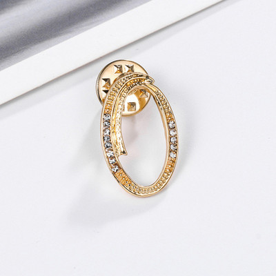 Uued Rhinestone`i kristallist prossid kullavärvi 26 inglise kirjaga revääridega särk Kleit rinnamärk Moeehted naistele Aksessuaarid