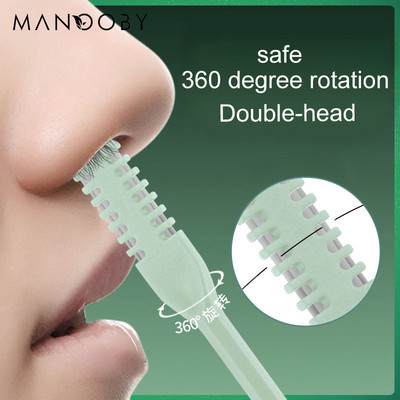 Νέα φορητά κουρευτικά μύτης Comb Tooth Nose Hair Trimmer Αδιάβροχη επαναχρησιμοποιήσιμη αποτρίχωση Μικρά χειροκίνητα εργαλεία αποτρίχωσης