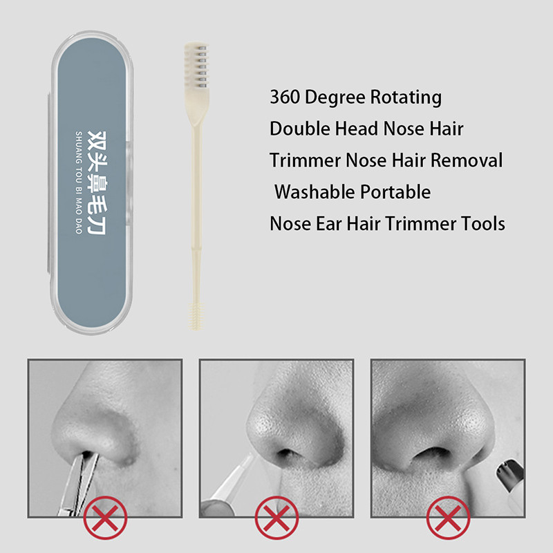 Új hordozható orr-szőrvágók Fésűs fog-orr-hajvágó vízálló, újrafelhasználható szőrtelenítő kis kézi szőrtelenítő eszközök