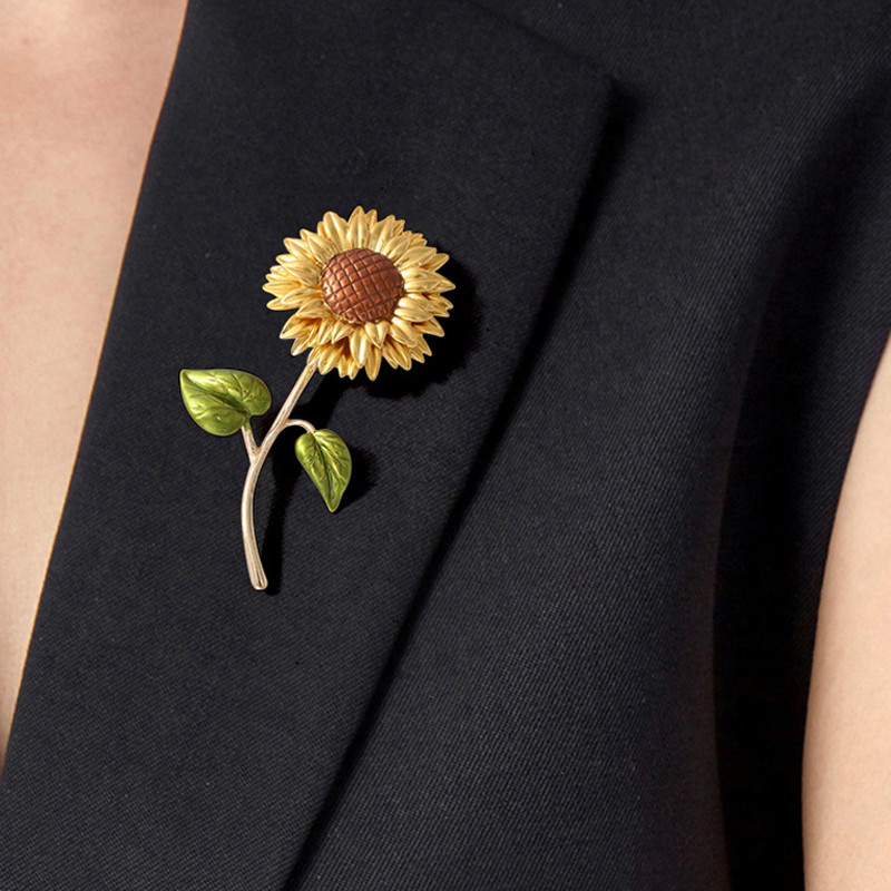 Naujas Kalnų krištolinio akmens perlų sagės segtukas moterims Elegantiškas saulėgrąžų rožių sagtis, moteriška korsažo suknelė, drabužiai, ženklelis, kostiumas, skara.